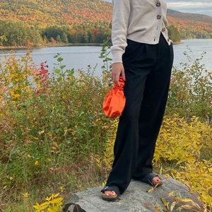 GAP Black High Waisted Wide Leg Trouser